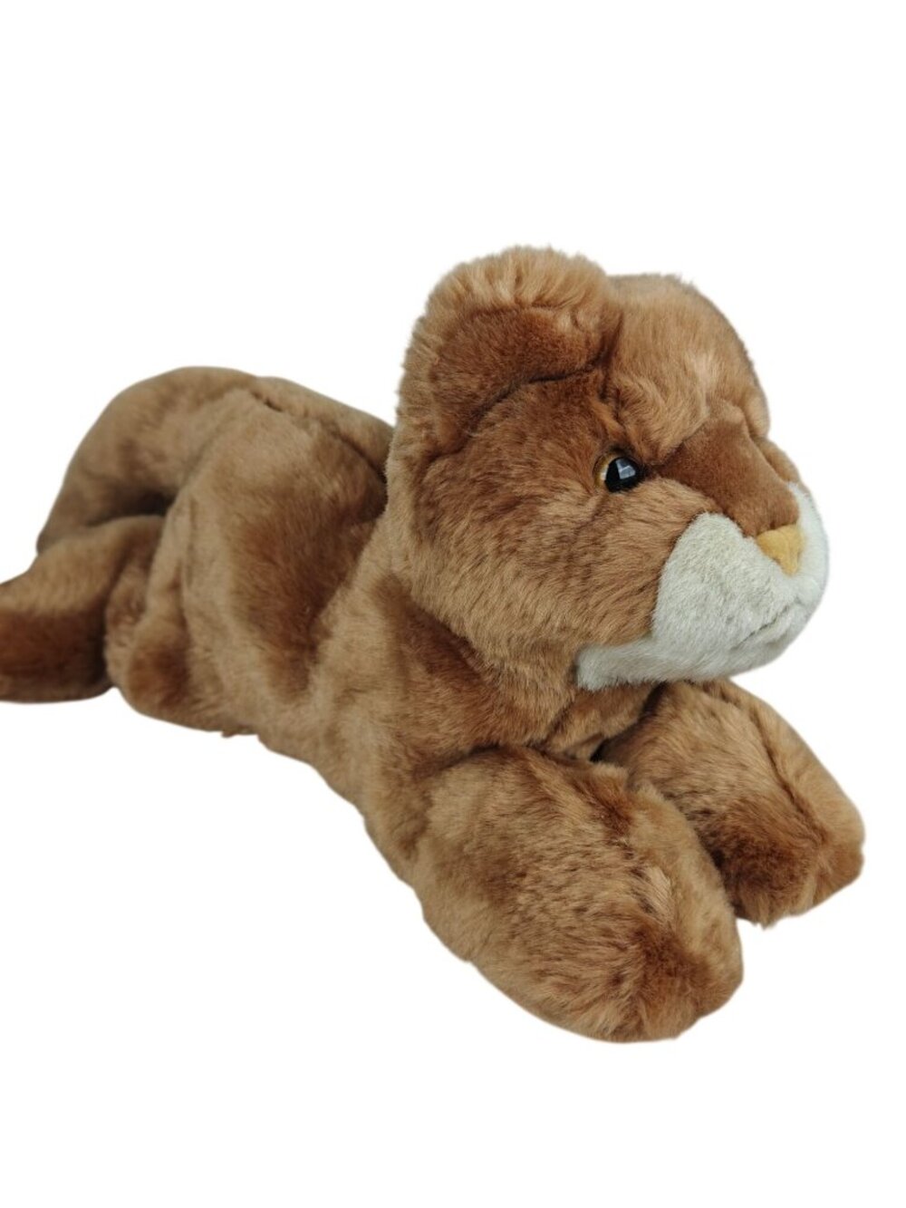 Vintage Aurora Plush Lion Cub 10" Stuffed Animal Brown & White Fur Realistic